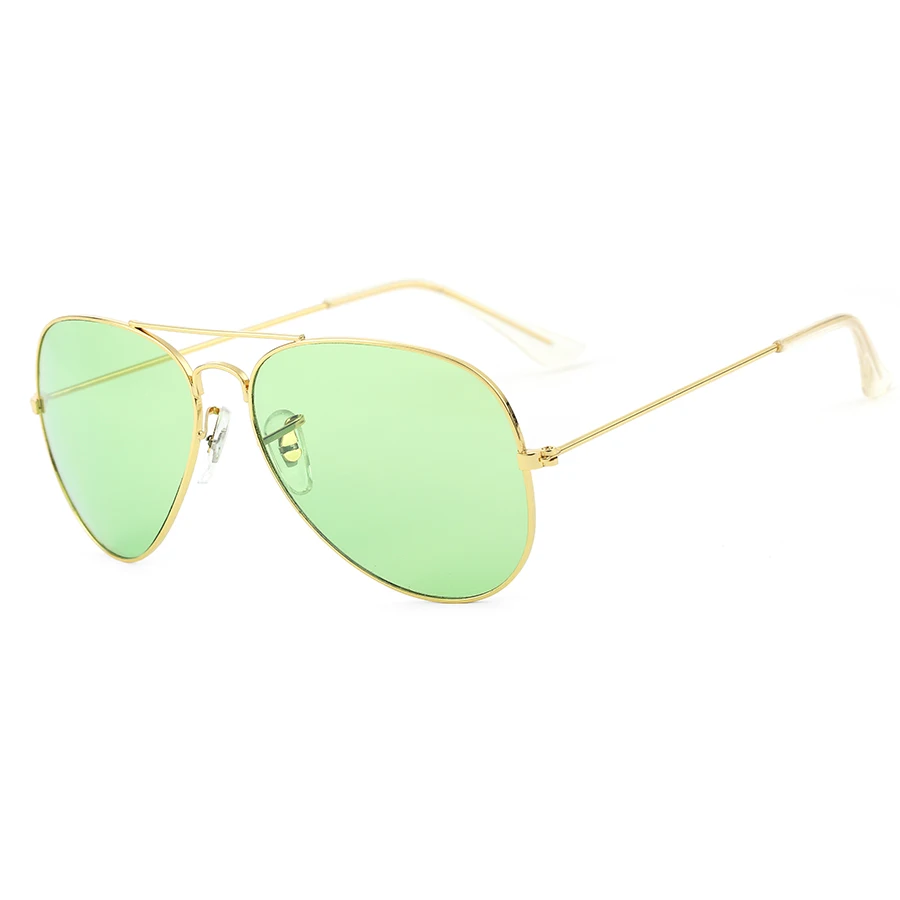ROYAL GIRL, брендовые дизайнерские женские солнцезащитные очки, пилот, солнцезащитные очки, морские градиентные оттенки, мужские Модные очки ss065 - Цвет линз: H11 gold green