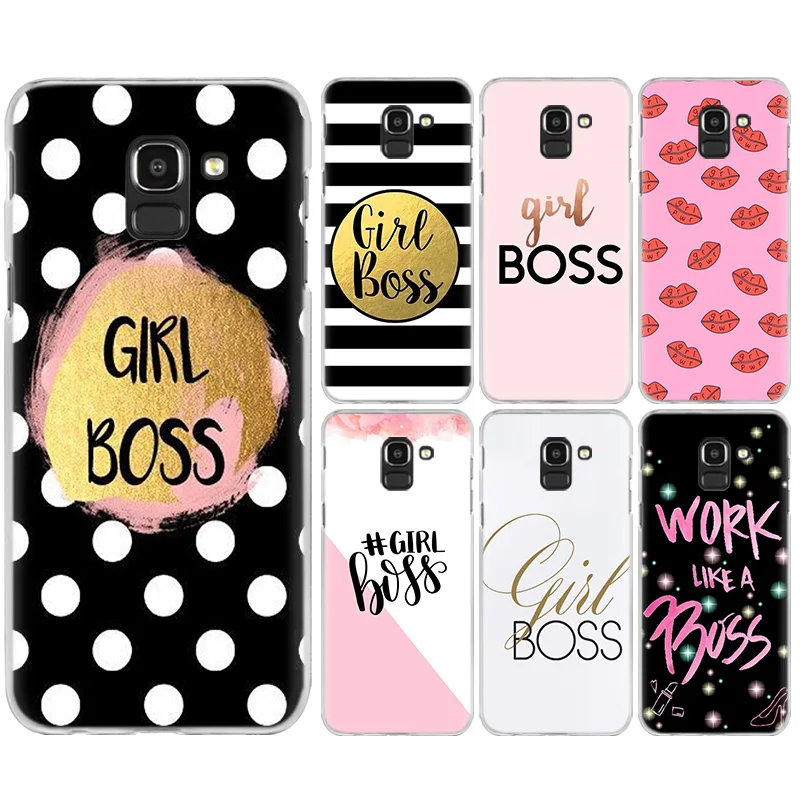 

Boss Girl Lady Hard Plastic Case Cover for Samsung Galaxy A50 A20e A70 A60 A40 A40S A20 A6S A8S S10 S10e S105G Plus Coque Fundas