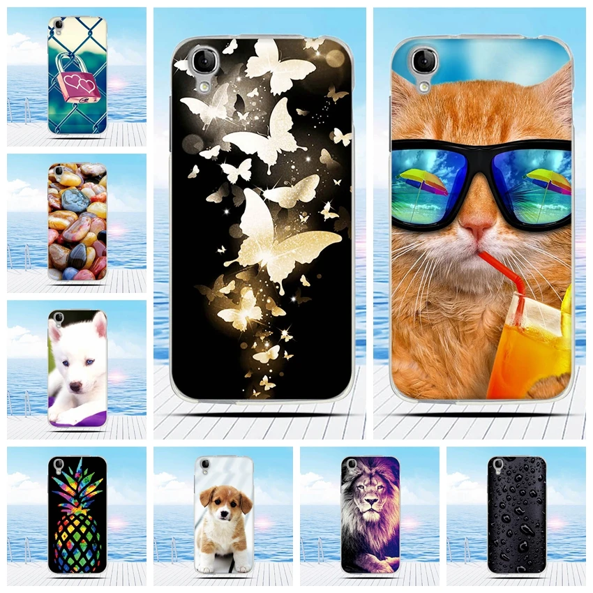 

For Alcatel Idol 3 OT6039 Case Cartoon 3D Relief Printing Pattern Back Cover TPU Soft Silicone Case Coque Capa Funda
