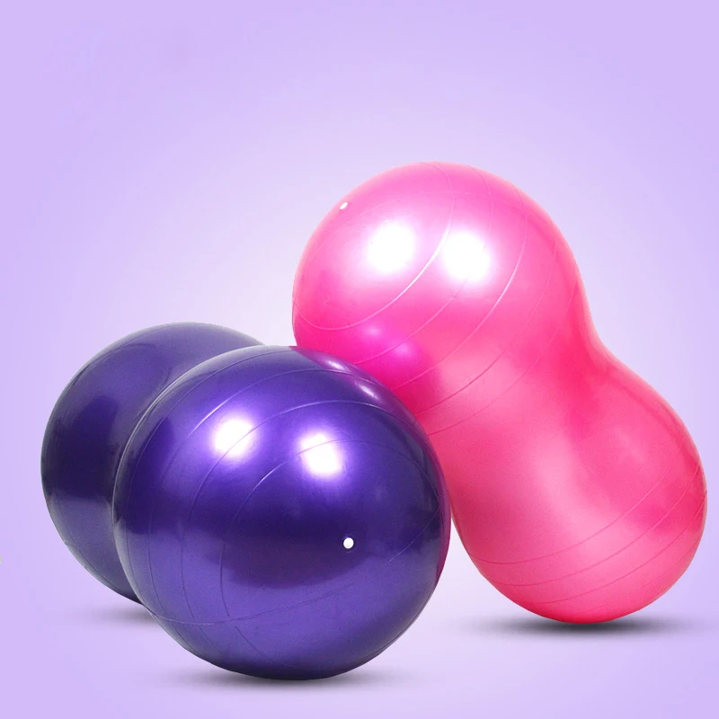 

90*45cm Anti-Burst Pilates Yoga Ball Home Exercise Equipment Sports Gym Smooth Peanut Yoga Fitness Balls with Air Pump