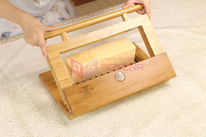 

Wooden Handmade Wire Soap Loaf Mold Cutting Adjustable Cutter Soap Slicers Kit Set