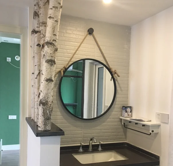 الحديد جدار شنقا شخصية مرآة مستديرة الإبداعية مرآة حمام بسيط الأزياء الحمام الديكور المرآة البالونية Q424 الحديد جدار شنقا شخصية مرآة مستديرة الإبداعية مرآة حمام بسيط الأزياء الحمام الديكور المرآة البالونية Q424