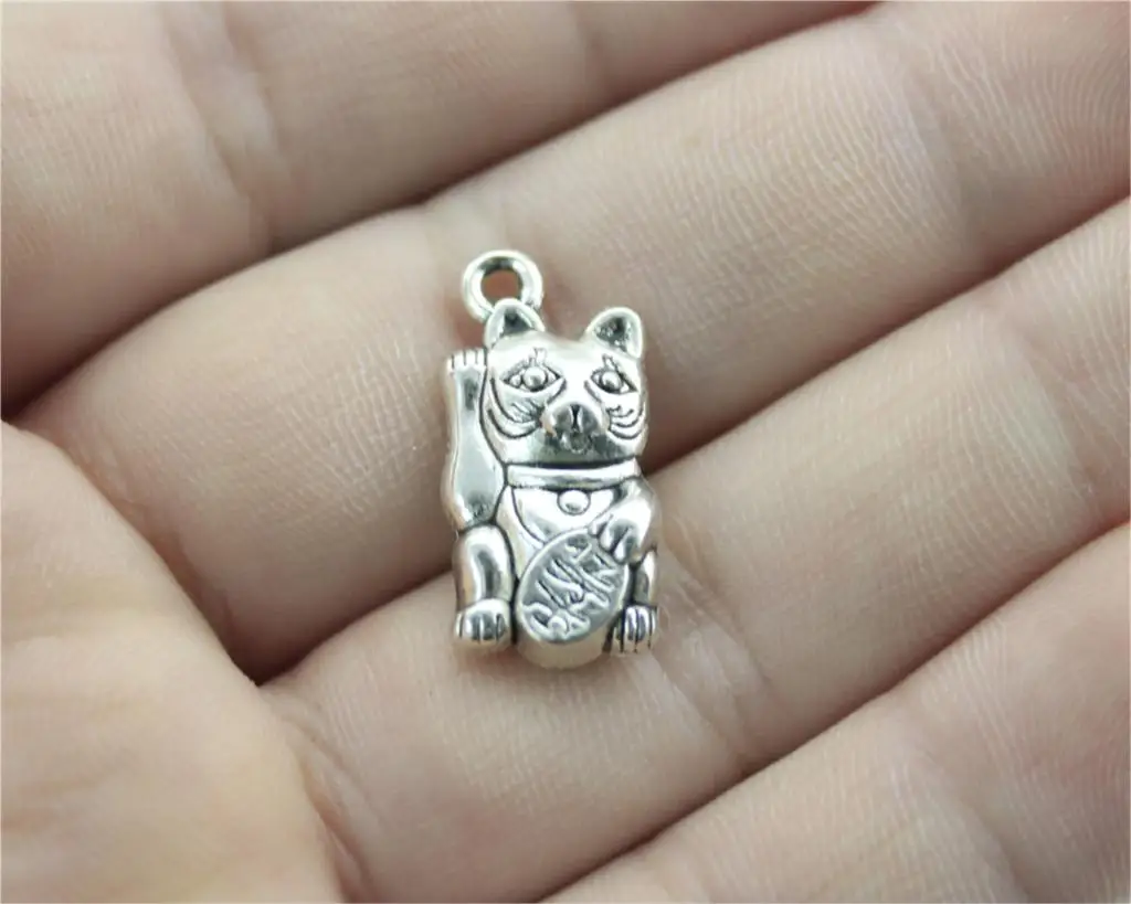 Buy WYSIWYG 4pcs 23x11mm Charm Lucky Cat To Attract