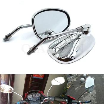 

Universal 10mm motorcycle rear view mirror oval street car rearview mirror FOR Kawasaki yamaha ktm honda suzuki bmw ducati april