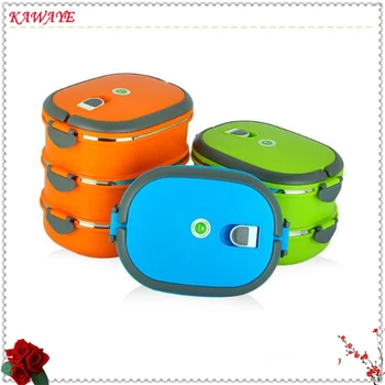 

1 set Lunch Bento Picnic Storage Mess Tin Food jar Multilayer stainless steel for students outdoor camp children 5ZKC022
