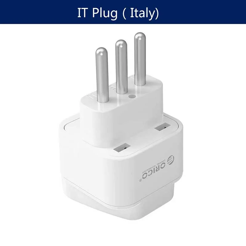 ORICO, универсальная электрическая вилка для путешествий, AU, US, UK, BR IN IS IT, AC Plug, адаптеры питания, конвертер, белая умная розетка, розетка - Цвет: IT Plug