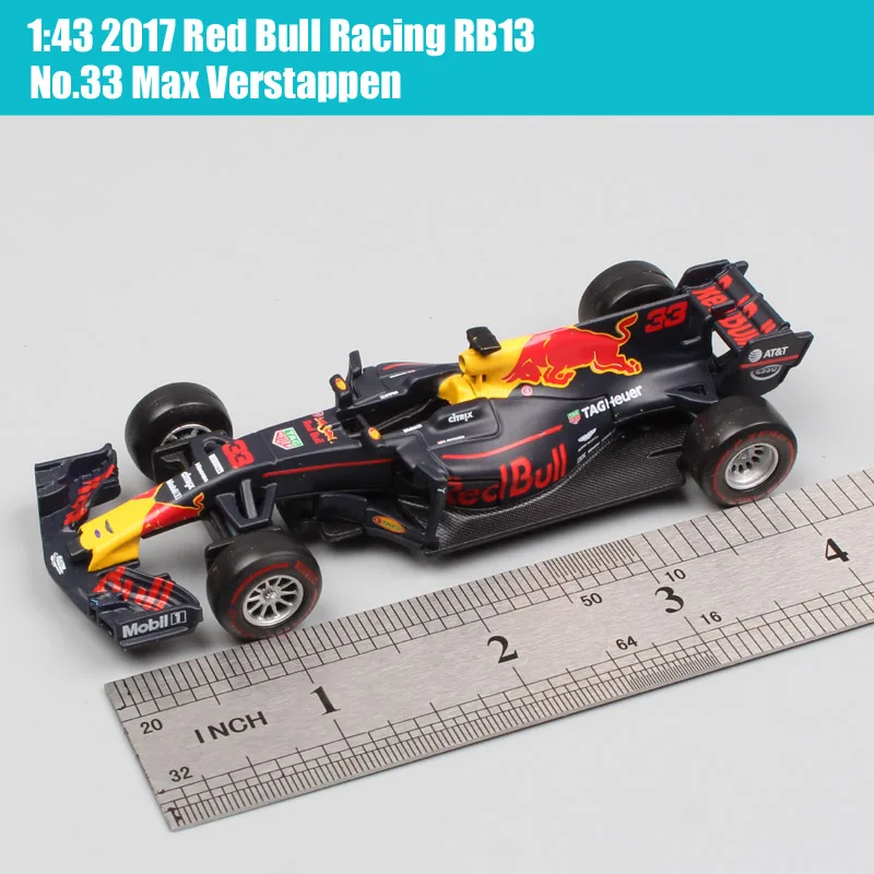 Детские 1:43 весы BBurago Racer RB14 SF71H SF70H Kimi Raikkonen Себастиан Vettel литье под давлением № 3 модели автомобилей, игрушки - Цвет: 2017 RB13 No.33 Max