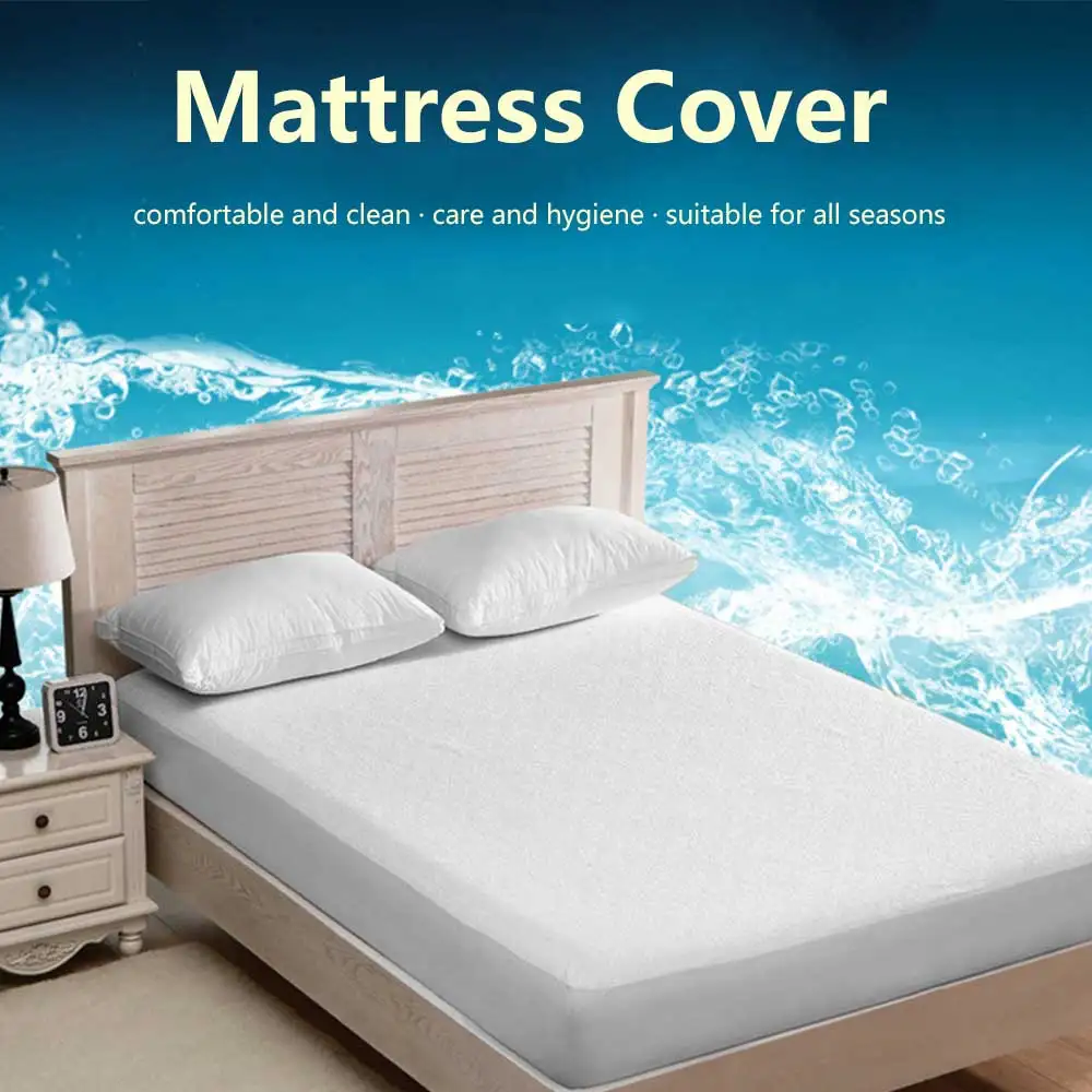 

Cotton Terry Matress Cover 100% Waterproof Mattress Protector Bed Bug Proof Dust Mite Mattress Pad Cover For Mattress
