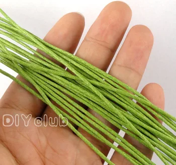 

80m/Lot--Grass Green Cotton Waxed Cord, Waxed Cord String, Wax Hemp Rope for bracelets, wrap bracelet cord 1.5mm