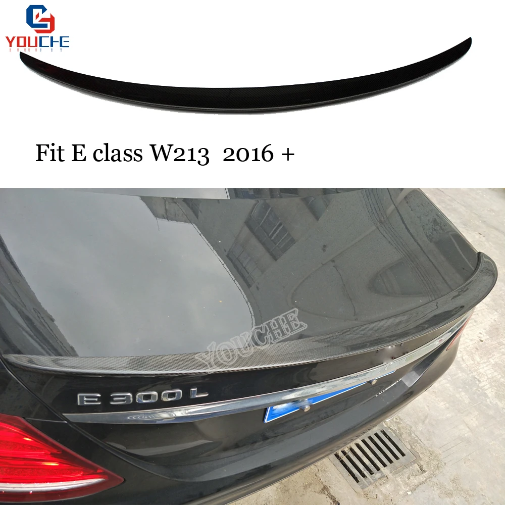 Задний спойлер W213 AMG из углеродного волокна для Mercedes E Class 4-дверного седана 2016 + E300