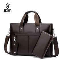 Männer Leder Handtaschen Vintage Leder Aktentasche Laptop Umhängetaschen Kausalen Leder Portfolio Taschen Umhängetasche K8273-4