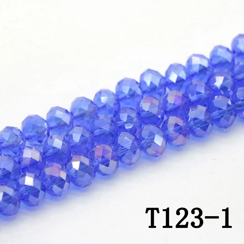 1 Natural crystal blue jasper chalcedony Bead Necklace Bracelet DIY fashion woman man general (2)