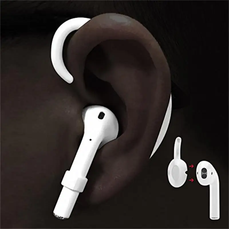 1 пара силиконовых наушников держатели для крючков Apple Airpods Air Pods беспроводные