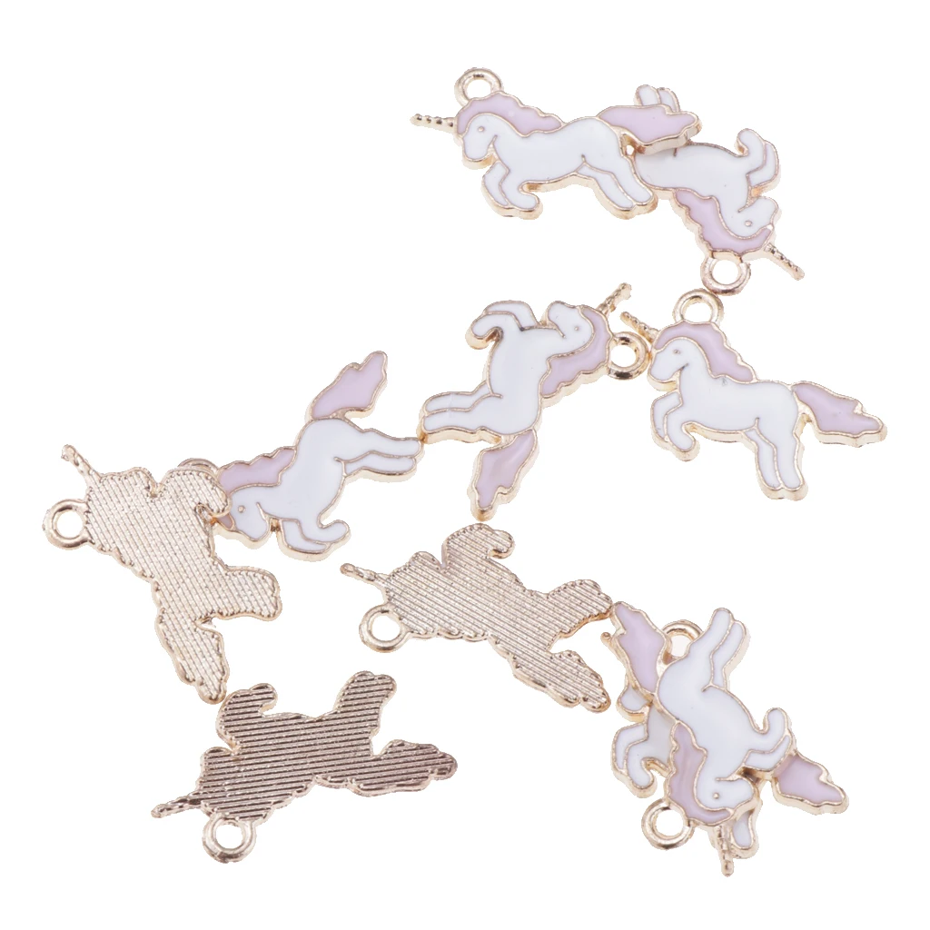 MagiDeal 40Pcs Unicorn Charms Pendant Findings Beads Jewelry Making Crafts