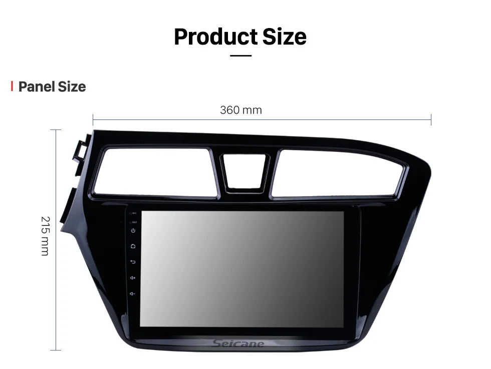 Best Seicane Android 8.1 9" Car Head Unit Radio Audio GPS Multimedia Player For 2014 2015 HYUNDAI I20 Left Hand Drive support TPMS 3G 18