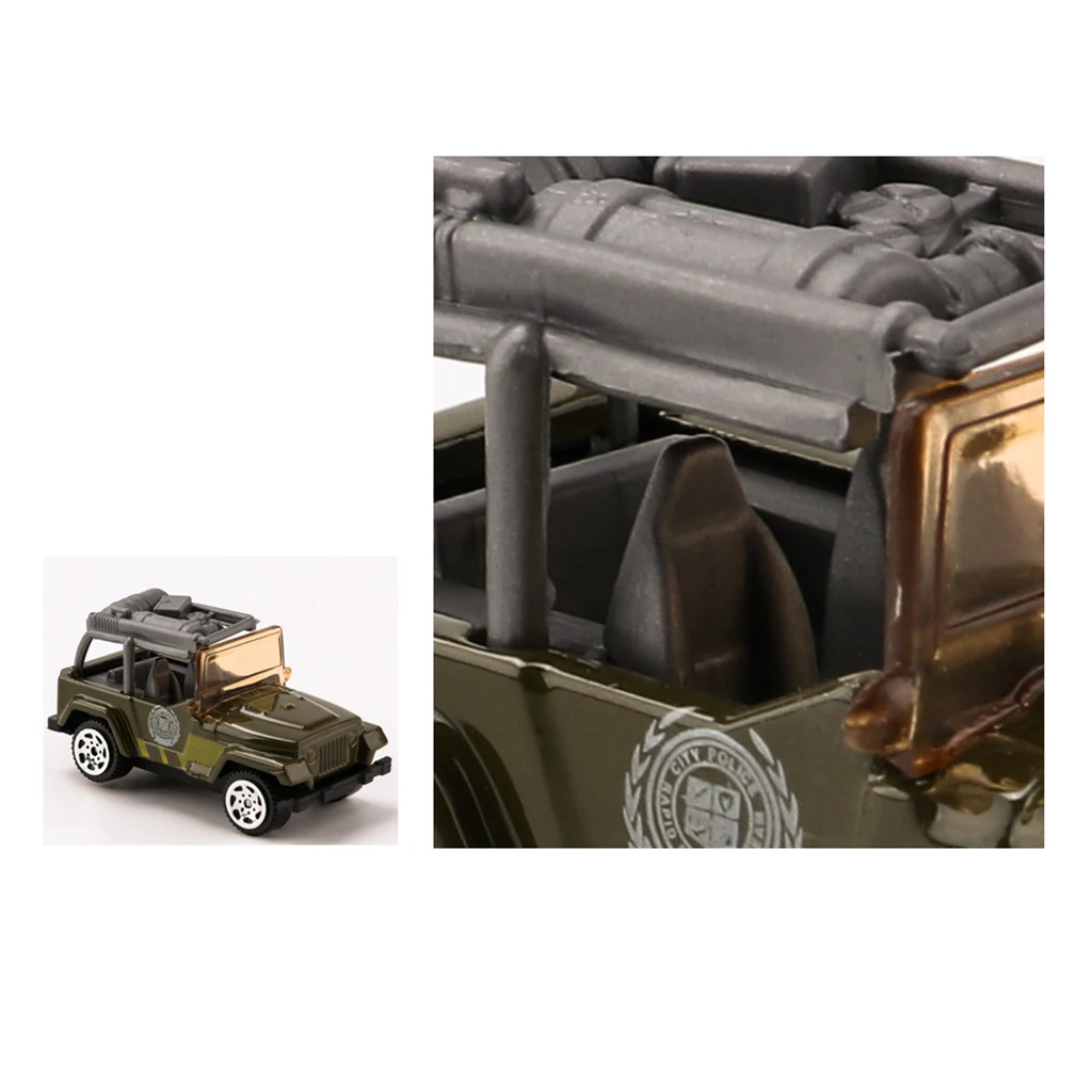 3pcs Jeep Car Police Car Submarine Military Model Toy Soldier Army Men Accessories