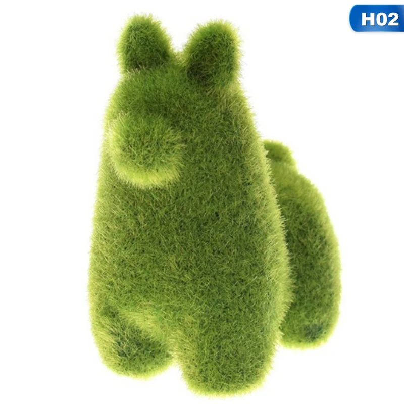 Милая форма животных моделирование зеленая трава орнаменты эмультивное зеленое растение бонсай Трава Животное украшение для дома сад