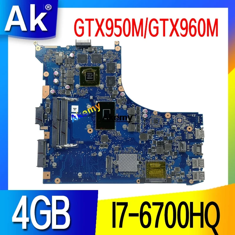 GL552VW REV 2,0 2,1 Материнская плата для ASUS GL552V ZX50V GL552VX GL552VL материнская плата для ноутбука I7-6700HQ GTX950M/GTX960M/4 GB обмен