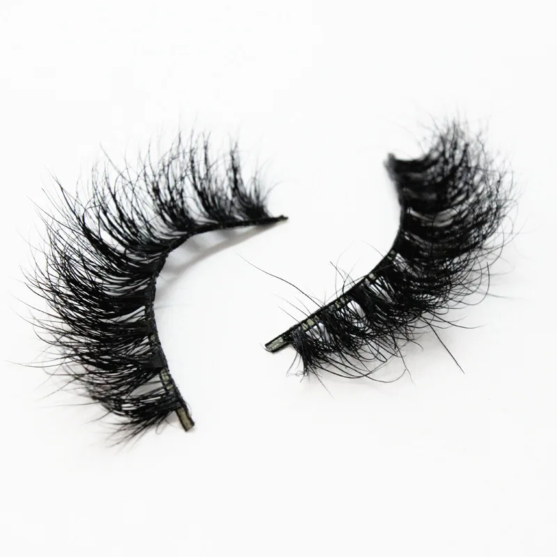 New 1 pair 3D mink eyelash 100real mink Fur Handmade Crossing lashes