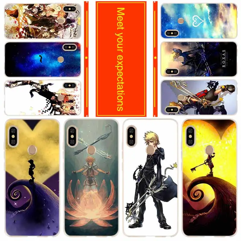 

Phone for Xiaomi Redmi go 7 6a 5a 5plus 4a 4x 3s Note 7 6 5 4 3 5a K20 pro Cover Case Anime kingdom hearts