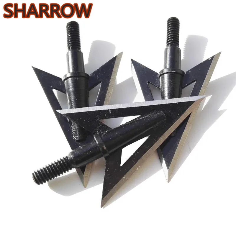 

12Pcs Archery Arrowheads Blade Tips Broadheads Screw-in Arrow Points Bow Fishing For Arrow Outdoor Hunting Shooting Accessories