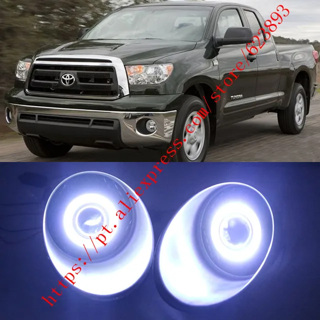 2x Led Daytime Running Lights Drl Projector Lens Fog Angel 2x Led Daytime Running Lights Drl Projector Lens Fog Angel Eyes Kits For Toyota Tundra 2007 2017