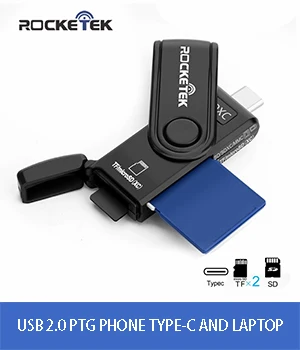 Rocketek type-c usb 2,0 otg телефон Тип c устройство чтения карт памяти Адаптер для micro SD/TF ПК компьютер аксессуары для ноутбуков