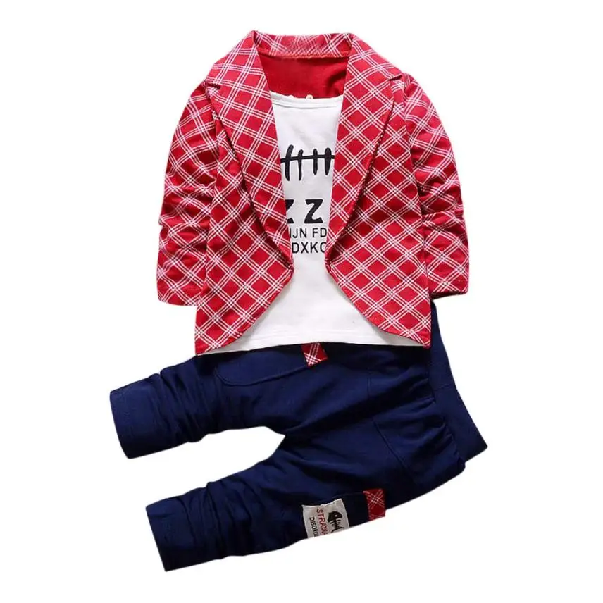 

2018 2pcs Toddler Baby Boys Kids Shirt Tops+ Long Pants Clothes Outfits Gentleman Set Comfortable And Breathable 5.25