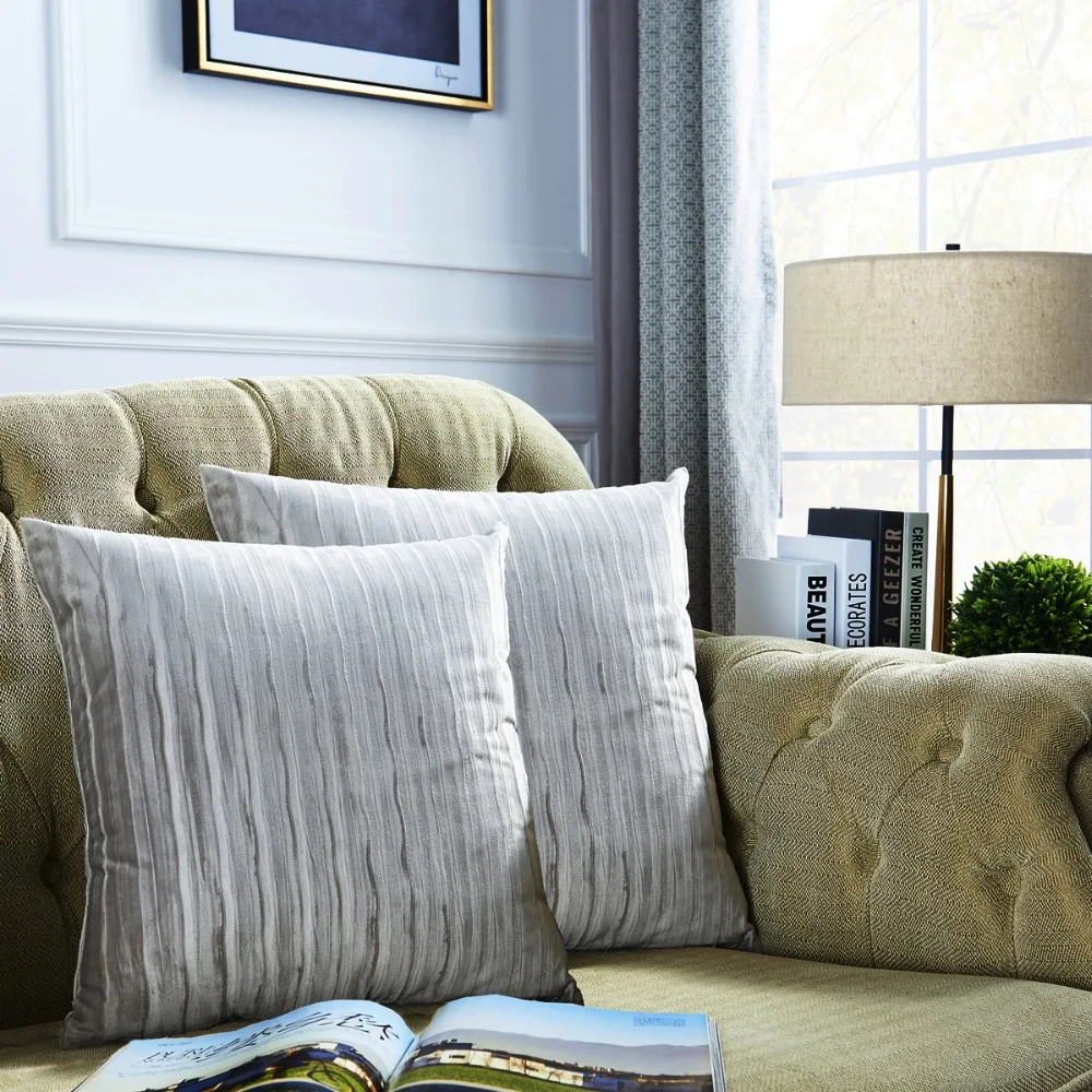 grey throw pillows