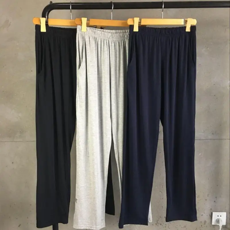 

Summer 100% Cotton Sleepwear Bottoms Pajama Simple Spring Sleepwear Pants Pijamas for Male Pants Pyjama Trousers Plus Size 4XL