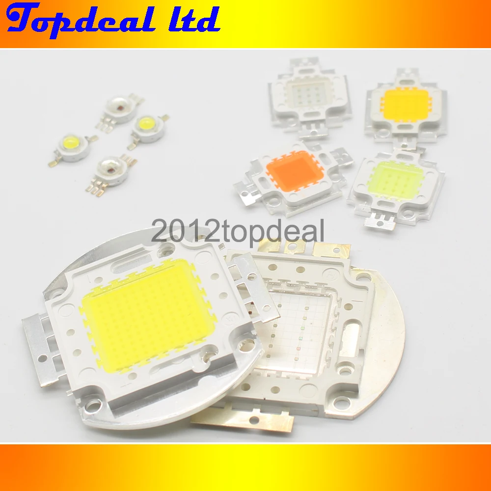 

High Power LED Chip 1W 3W 5W 10W 20W 30W 50W 100W COB SMD LED Bead White RGB Grow Full Spectrum 1 3 5 10 20 30 50 100 W Watt