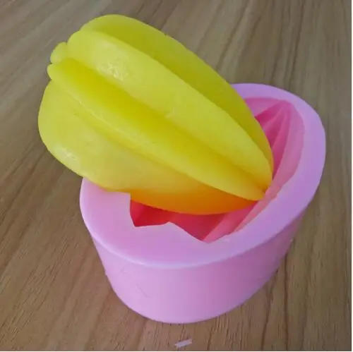 Силиконовая форма для мыла ручной работы в виде фруктов карамболы|mold box|candle ledcandle