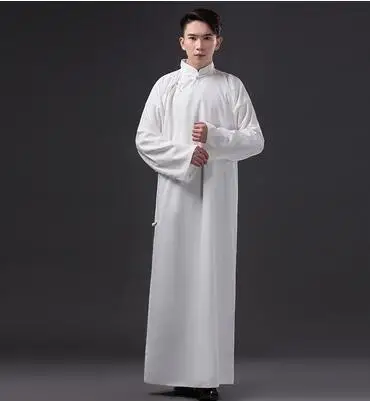 Youth performance costume Republic of China Men's wear student Gown Clothing retro Chinese style Autumn gown mandarin Long Robe