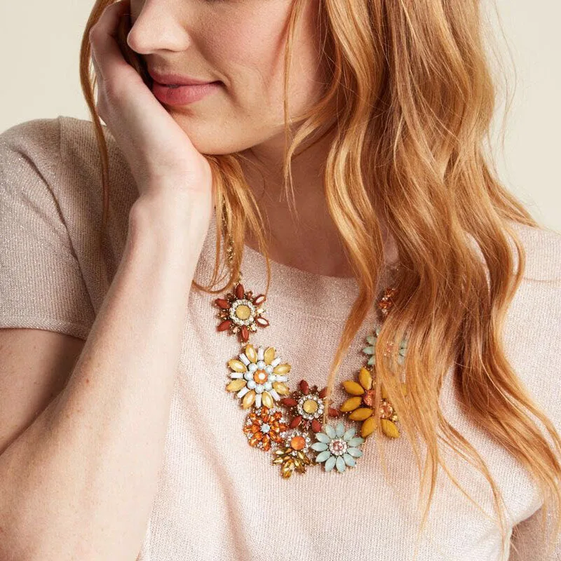 

Miwens Fashion Flower Statement Pendant Necklaces Collares 3 Colors Gold Metal Maxi Collar Choker Necklaces For Women