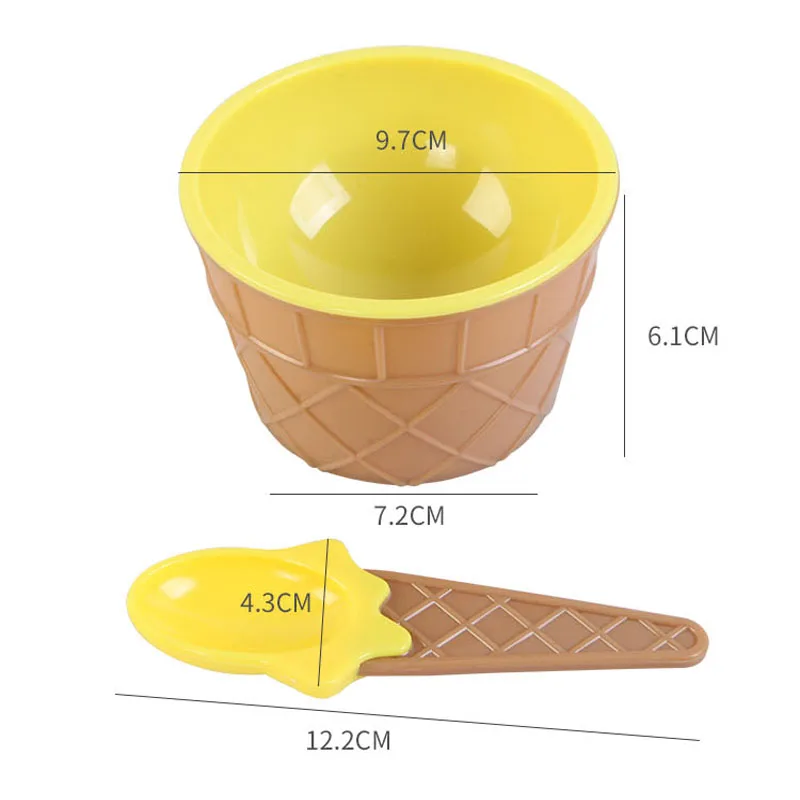 Чашка для мороженого с ложкой прекрасный набор для мороженого десертная чаша прекрасный детский подарок Дети DIY Мороженое Инструменты посуда