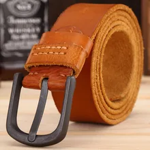 2017 Vintage Herren Gürtel Luxus disigner frauen High Qualität 100% echte Echtem Leder gürtel Marke Mann Jeans kamel kaffee
