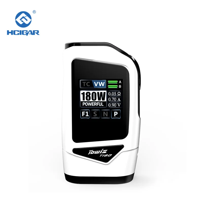 Original Hcigar Towis T180 Touch Screen Mod Box with XT180 Chipset Output 5-180 W TFT Color Screen E-cigarette Mod Fit RDA 510 Original Hcigar Towis T180 Touch Screen Mod Box with XT180 Chipset Output 5-180 W TFT Color Screen E-cigarette Mod Fit RDA 510