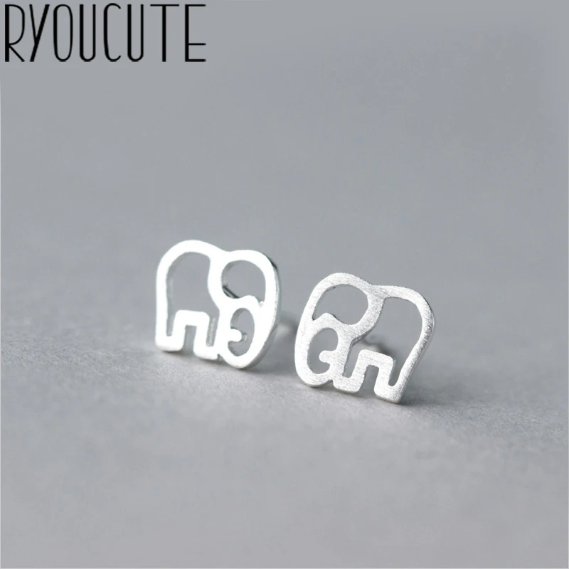 

RYOUCUTE 100% Real 925 Sterling Silver Jewelry Trendy Korean Elephant Earrings for Women Fashion Jewelry Brincos Pendientes