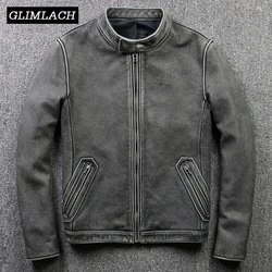 FREE SHIPPING 2019 Vintage Men Slim Biker Cow Leather Jacket Plus Size XXXXL Genuine Cowhide Spring Russian Short Leather Coat FREE SHIPPING 2019 Vintage Men Slim Biker Cow Leather Jacket Plus Size XXXXL Genuine Cowhide Spring Russian Short Leather Coat