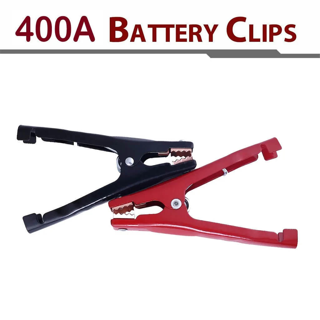 2 шт. 600A 500A 400A 150A батареи зажимы бустер испытательные зажимы для автомобильного аккумулятора кабель стартера RD/BK одна пара красный и черный зажимы 8Z