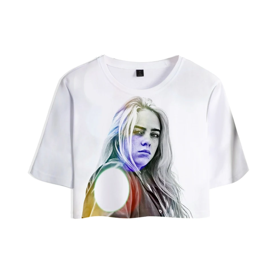 FADUN tommet футболка 3D Billie Eilish летние модные топы Женская Повседневная одежда Harajuku Лидер продаж топы с принтом размера плюс XXL