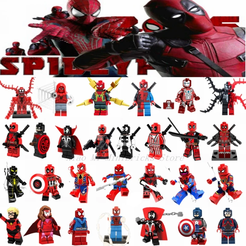 

Legoing Deadpool Building Blocks Toys Super Heroes SpiderMan Thanos Thor Avenger Movie Figures Compatible Legoings Marvel Figure