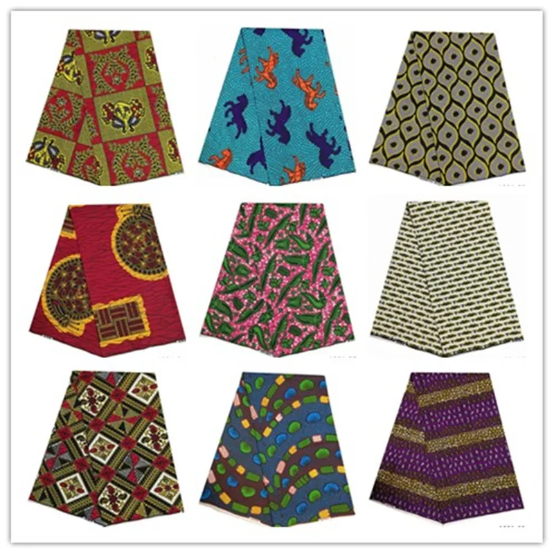 Tanie 2019 najnowsze 6 jardów wzory typu african wax kente tkanina gorąca sprzedaży afrykańska ankara wosk tkaniny 100% wosk poliestrowy drukuje dla party1001