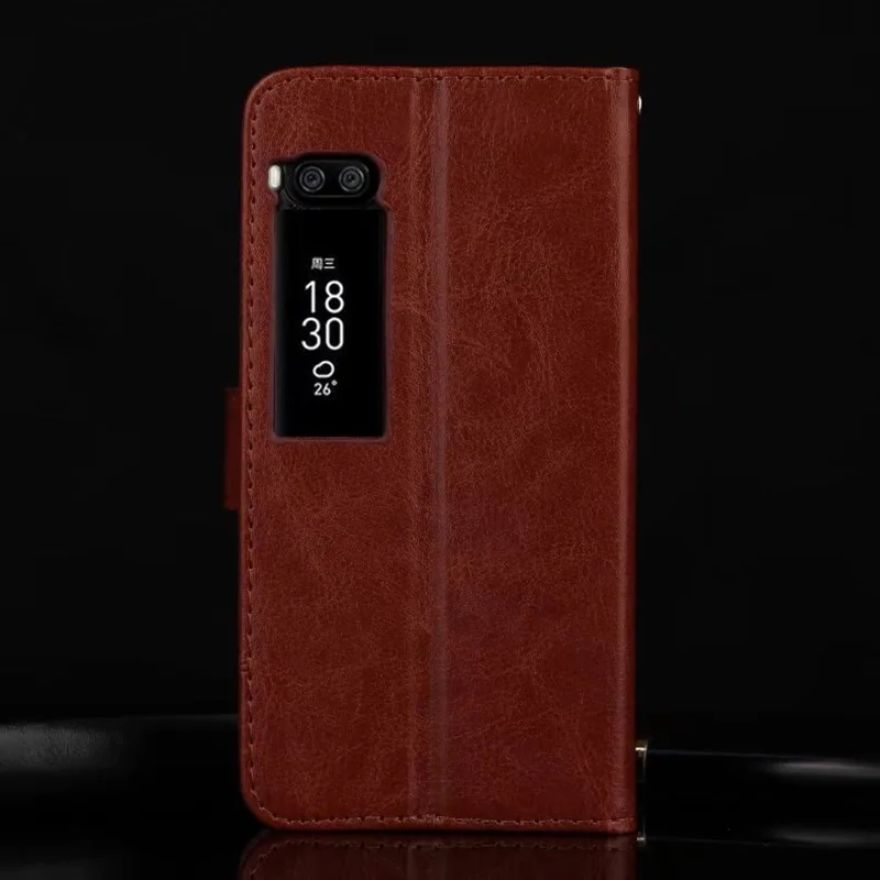 Для Meizu Pro 7 чехол Роскошный флип-кошелек ретро из искусственной кожи чехол для Meizu Pro 7 Pro7 Pro 7 Plus чехол с функцией подставки держатель для карт