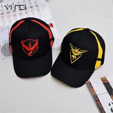 Кепка Pokemon Go Team Valor Team Mystic Team Instinct Кепка Pokemon Go Team черная бейсболка Мужская Snapback кепка "Покемоны" для женщин