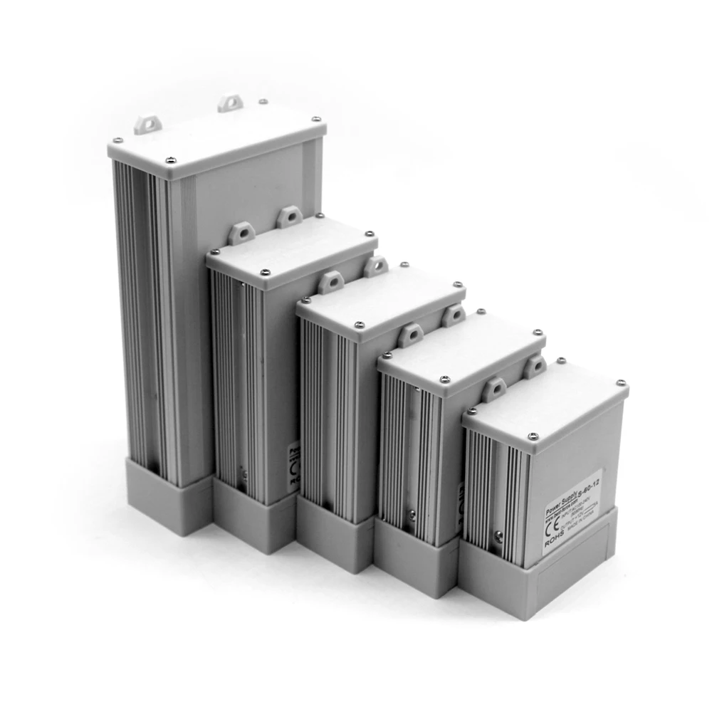 Одиночный выход DC12V 48W 60W 72W 100W 120W 150W 180W 200W 240W 250W 300W 350W 360W 400W непромокаемый