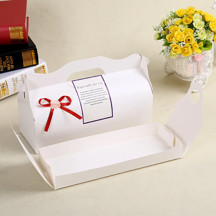 20 шт., 27,5x10,5x7,5 см длинная DIY свадебная коробка для упаковки торта, переносная коробка для пирожных, длинное печенье, упаковочные коробки лотоса