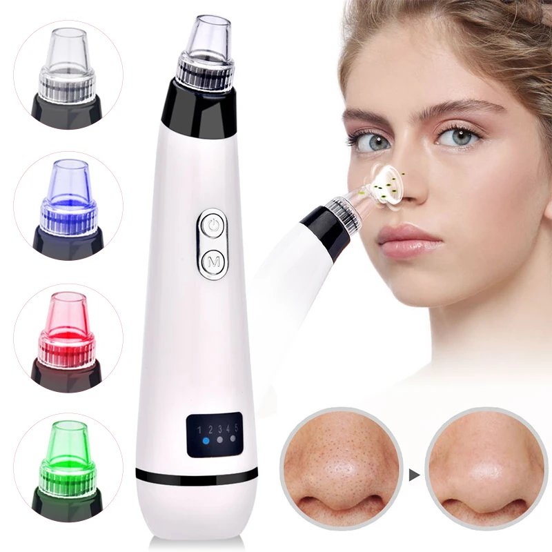 Light Photon Electric Black Spots Extractor de cravo Face Black Dots Remover Blackhead Vacuum Suction Machine Acne Removal Tool