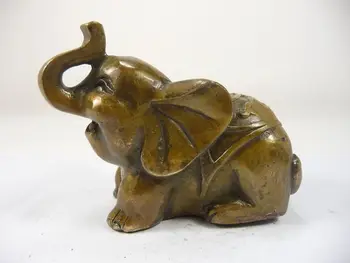 

superb china old handwork copper elephant statue