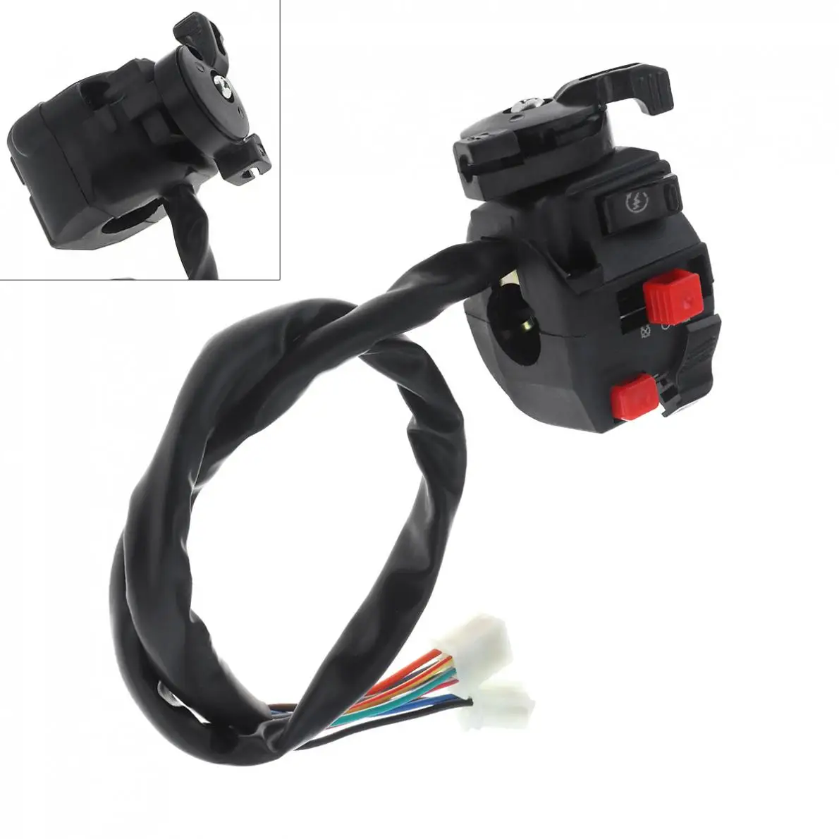 

22MM Universal Durable Plastic Motorcycle Steering Wheel Start Headlight Far And Near Light Flameout Switch for Motorcycle/ ATV